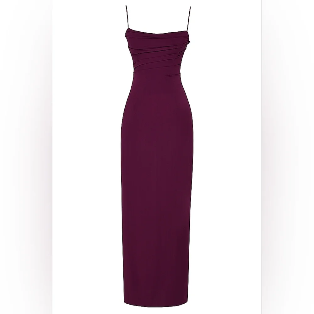 NWT $285 HOUSE OF CB LANI MERLOT CORSET MAXI DRESS SZ SMALL - Picture 4 of 8
